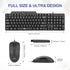 Basic Keyboard and Mouse Rii RK203 Ultra Full Size Slim USB Basic Wired Mouse and Keyboard Combo Set with Number Pad