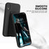 LAUDTEC Silicone Kickstand Case Compatible with iPhone XR case Vertical and Horizontal Stand Hand Strap Metal Kickstand, Flexible Soft Liquid Silicone Stand Case for iPhone XR (Black)