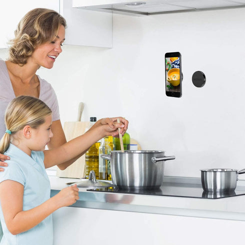 Pack of 2 Wall Mounted Phone Magnet, Large Size Magnetic Phone Attachment Sticker Universal Cellphone Wall Mount