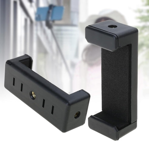 Kfwfuaee Cellphone Tripod Mount Adapter Phone Holder Clip Connectors Head Used for Monopod Selfie Stick Travel Tripod