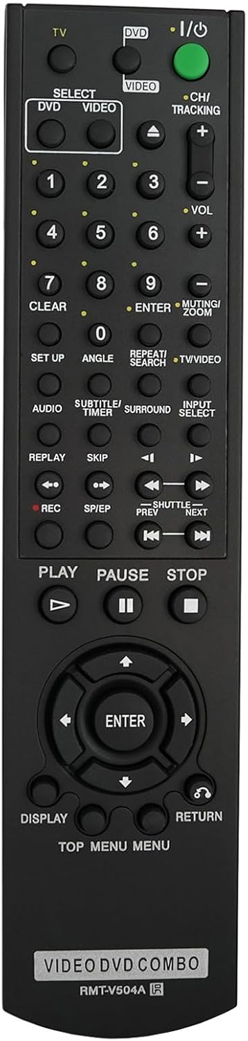 Universal Replacement Remote Control for Sony DVD/VCR Combo Player, Fits SLV-D271, SLV-D281, SLV-D300