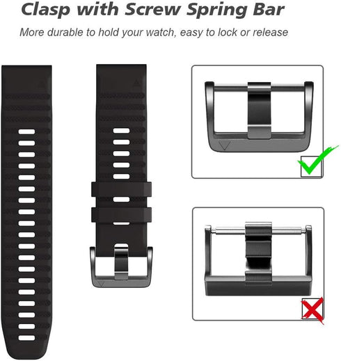 NotoCity 26MM Compatible Watch Band for Fenix 6X Pro - Fits Fenix 6/Fenix 5X/Fenix 3/HR/Tactix/Descent MK1/D2 Delta