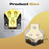 Distribution Block Car Audio, 2 Way Power Distribution Block 0/2/4 Gauge in 4/8/10 Gauge Out Amp Power Distribution Block Car Audio Splitter for Vehicles Boats