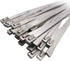 Superun Metal Zip Ties, 5.9 Inch Stainless Steel Cable Ties, Heavy Duty Pack of 100 pcs