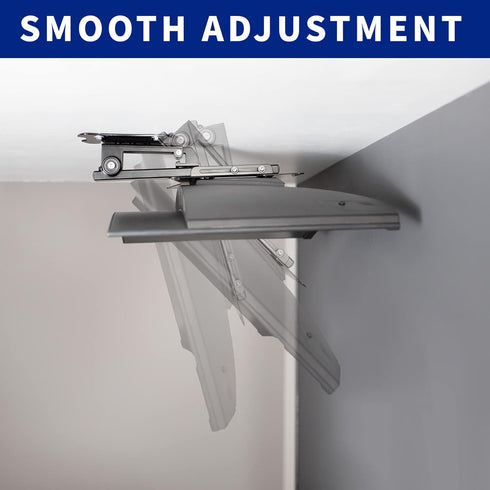 VIVO Black Manual Flip Down Mount, Folding Pitched Roof Ceiling Mount for Flat TV & Monitors 17" to 37"