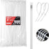 White Zip Ties 8 Inch, 100 Pack Clear Industrial Cable Ties, UV Resistant Self Locking Zipties for Indoor Outdoor Use