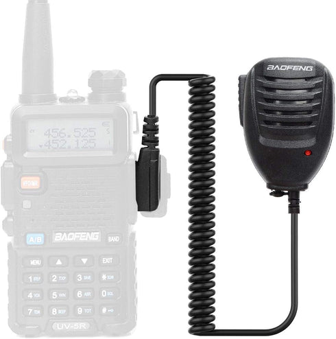 Baofeng BF-S112 Two Way Radio Speaker - Black, Auxiliary