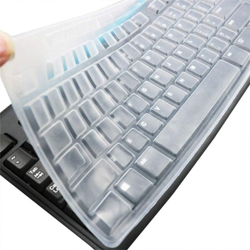 JuYuish Ultra Thin Desktop Silicone Clear Keyboard Cover Skin Protector Compatible for Logitech