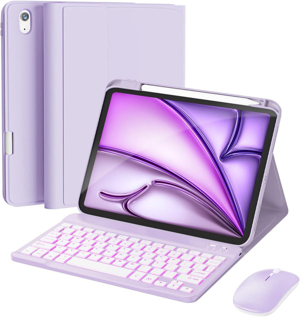RAYMCRAFT for iPad Air 11-inch Case with Keyboard M4/M3/M2 (2026/2025/2024), Mouse and Detachable