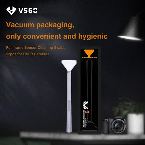 VSGO Digital Camera Sensor Cleaning Kit - 24 Pcs Full Frame Sensor Cleaning Swabs for Nikon Sony Canon DSLR Cameras