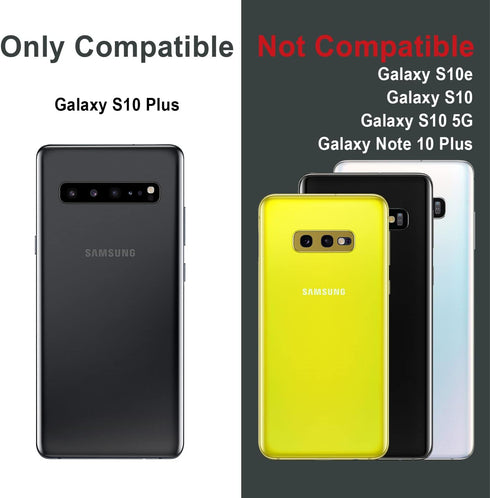 TORU CX PRO Case for Galaxy S10 Plus, Slim Protective Cover with Card Holder, Hidden Wallet Flip Slot, Marble