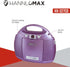 HANNLOMAX HX-327CD Portable CD Player with AM/FM Radio, Aux-in, AC/DC Dual Power Source (Purple)