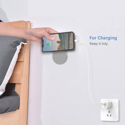 Kuaguozhe Sticky Magnetic Wall Mount for Magsafe case/iPhone 15 14 13 12 Pro Max, Adhesive Holder