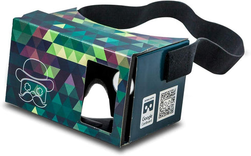Google Cardboard POP! Cardboard + Free Head Strap & Cushion for Android & iPhone, Fits Every Phone, VR Goggles
