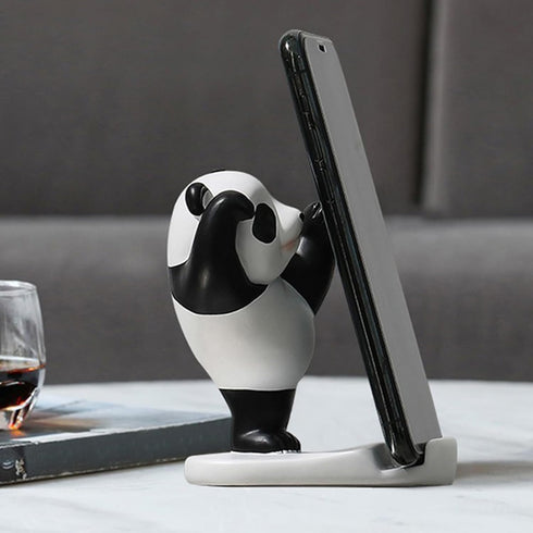 Generic Setup Cartoon Panda Stand - Adorable Mobile Prop Base, Secure Anti-Slide Device Mount, Charming Desk Ornament