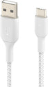 Belkin 3.3ft Braided USB-C to USB-A Cable - Compatible with iPhone 15, Samsung Galaxy, Pixel, iPad Pro, Nintendo Switch