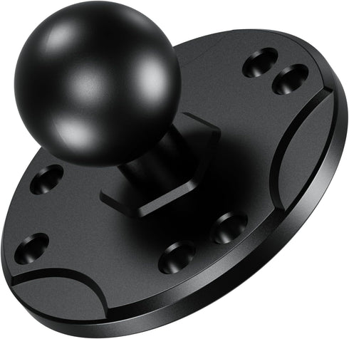 BRCOVAN 1'' Ball Mount Base with Aluminum Alloy AMPS Hole Round Plate & 1'' TPU Ball Adapter