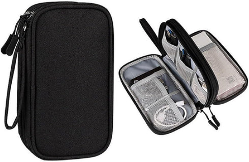 Electronic Organizer Bag, Waterproof Portable Travel Cable Storage Case for USB Drive, Power Bank, Charger, Headphones