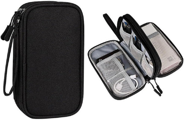 Electronic Organizer Bag, Waterproof Portable Travel Cable Storage Case for USB Drive, Power Bank, Charger, Headphones