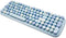 MOFII Bluetooth Wireless Keyboard, Retro Aesthetic with Colorful Round Keys, Connects 3 Devices - Blue