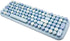 MOFII Bluetooth Wireless Keyboard, Retro Aesthetic with Colorful Round Keys, Connects 3 Devices - Blue