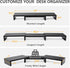 TAVR Dual Monitor Stand Riser for 2 Monitors, Adjustable Length and Angle, 3 Shelf, Black