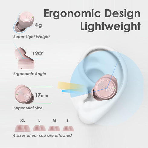 PALOVUE Wireless Earbuds, Bluetooth 5.3 in-Ear Earphones with 35H Playtime & Deep Bass Stereo for Sport