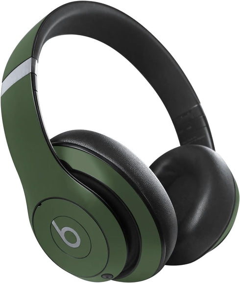 MightySkins Skin for Beats Studio Pro - Solid Olive | Protective, Durable Vinyl Decal Wrap Cover | Easy to Apply