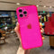 iPhone 11 Case, Neon Clear Case with Camera Lens Cover for Women Girls, Slim Soft Silicone - Neon Pink