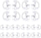 Walkie Talkie Acoustic Tube Earpiece Replacement Earmold Earpiece Earbud Earplug Ear Mold, Soft Silicone (Pair of 12)