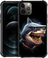 DJSOK Golden Toothed Shark Case for iPhone 13 Mini - Rugged Dual Layer Shockproof Cover for Men, Boys, and Girls.