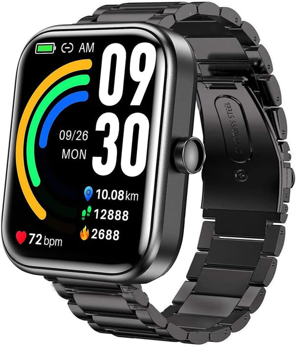 Compatible Stainless Steel Metal Replacement Straps for TOZO S3 Smart Watch Band, Quick Release for TOZO S3, S5 Smart