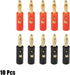 X AUTOHAUX 10pcs Banana Plugs 4mm Speaker Wire Connector, Open Screw Type for Car Speaker Wire