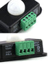 QWORK Motion Sensor LED Switch (2 Pack), 12-24V, 6A, Adjustable Delay Time for LED Strip Lighting, Wall Mount, 3"