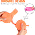 Kids Headphones 2 Pack for School, Durable Wired Student Headset for Laptop, Library, Airplane, Travel (Pink+Orange)