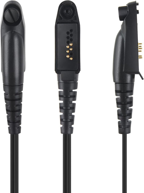 Two Way Radio Shoulder Mic Remote Speaker Microphone with 3.5mm Audio Jack for Retevis RT29 NR30 for Motorola Ailunce HD1 Walkie Talkie (Black), RE025