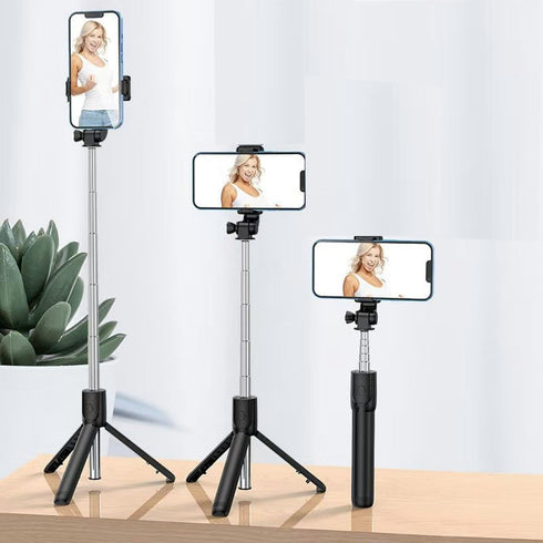 Tengsun 28" 360Rotation Phone Tripod & Selfie Stick Travel Tripod for iPhone Selfies, with Phone Holder Selfie Stick