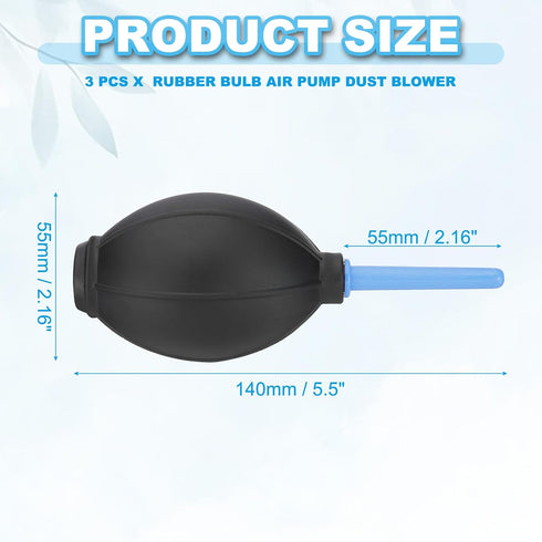 Bulb 3Pcs PATIKIL Soft Tip Air Blower Dust Blaster, Air Pump Dust Blower Cleaner Cameras Sensor Lens Cleaning Tool