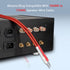 Monosaudio B80R 4 pcs Pure Copper Banana Plugs, Screw Locking Speaker Plug Connectors for Home Theater, AV Receiver,