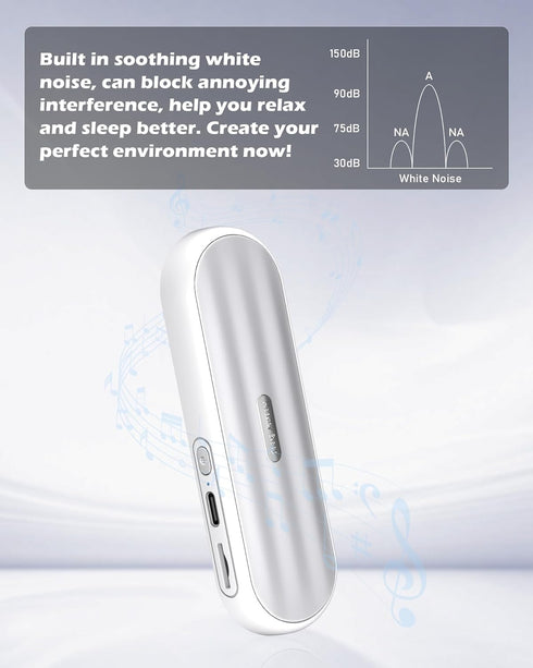 GroTawel 20-Hour Under Pillow Bluetooth Speaker for Sleep: Private Bone Conduction Portable Speaker with White Noise