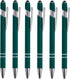 PATIKIL 6 Pack Ballpoint Pen with Stylus Tip, 2 in 1 Metal Pen, Black Ink 1.0mm Medium Point, Dark Green