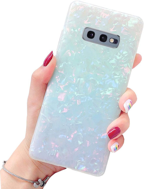 J.west Galaxy S10e Luxury Sparkle Glitter Pattern Slim Clear TPU Silicone Phone Case