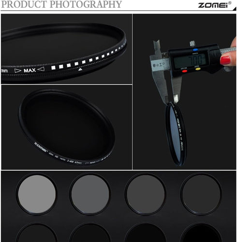Zomei 77mm Ultra Slim ND2-ND400 Fader Variable Neutral Density Adjustable ND Lens Filter