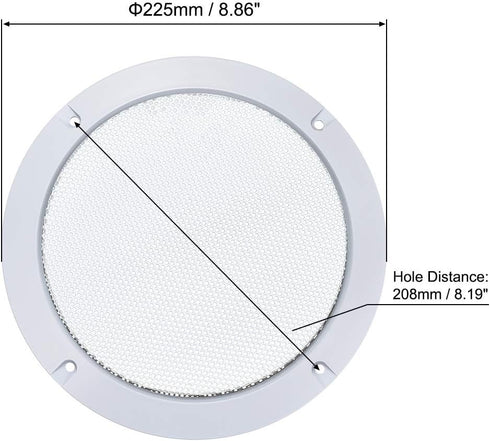 uxcell 8" Speaker Grill Mesh Decorative Circle Woofer Guard Protector Cover Accessories (White)