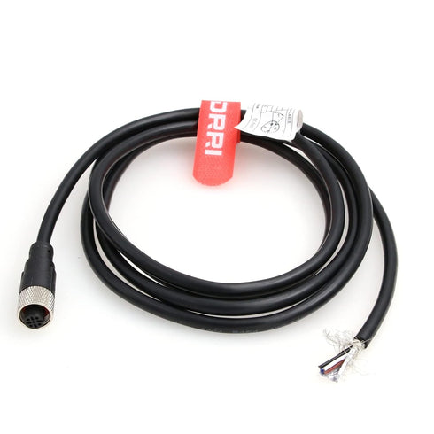 DRRI Industrial Sensor Cable M12 4-Pin Female A-Code Aviation Connector to Open End Electrical Shielded Cable