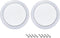 uxcell 2pcs 5" Mounting Hole Diagonal Distance Speaker Grill Mesh Decorative Circle Woofer Guard Cover, White