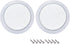 uxcell 2pcs 5" Mounting Hole Diagonal Distance Speaker Grill Mesh Decorative Circle Woofer Guard Cover, White