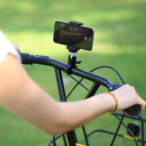 PULUZ Camera Handlebar Mount for GoPro Bike Motorcycle, Aluminum Bicycle Adapter for GoPro Hero 12/11/10/9/8/7, DJI OSMO