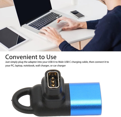 Smartwatch Charging Cable Converter, USB Type C Adapter for Pace2 Pro 2 Black