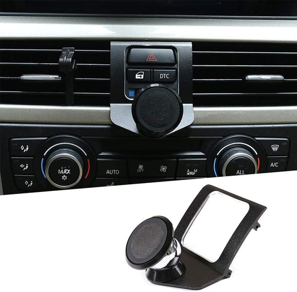 LLKUANG 360-Degree Rotary Mobile Phone Holder for BMW 3 Series E90 E91 E92 E93 2005-2012 (Aluminium Alloy)